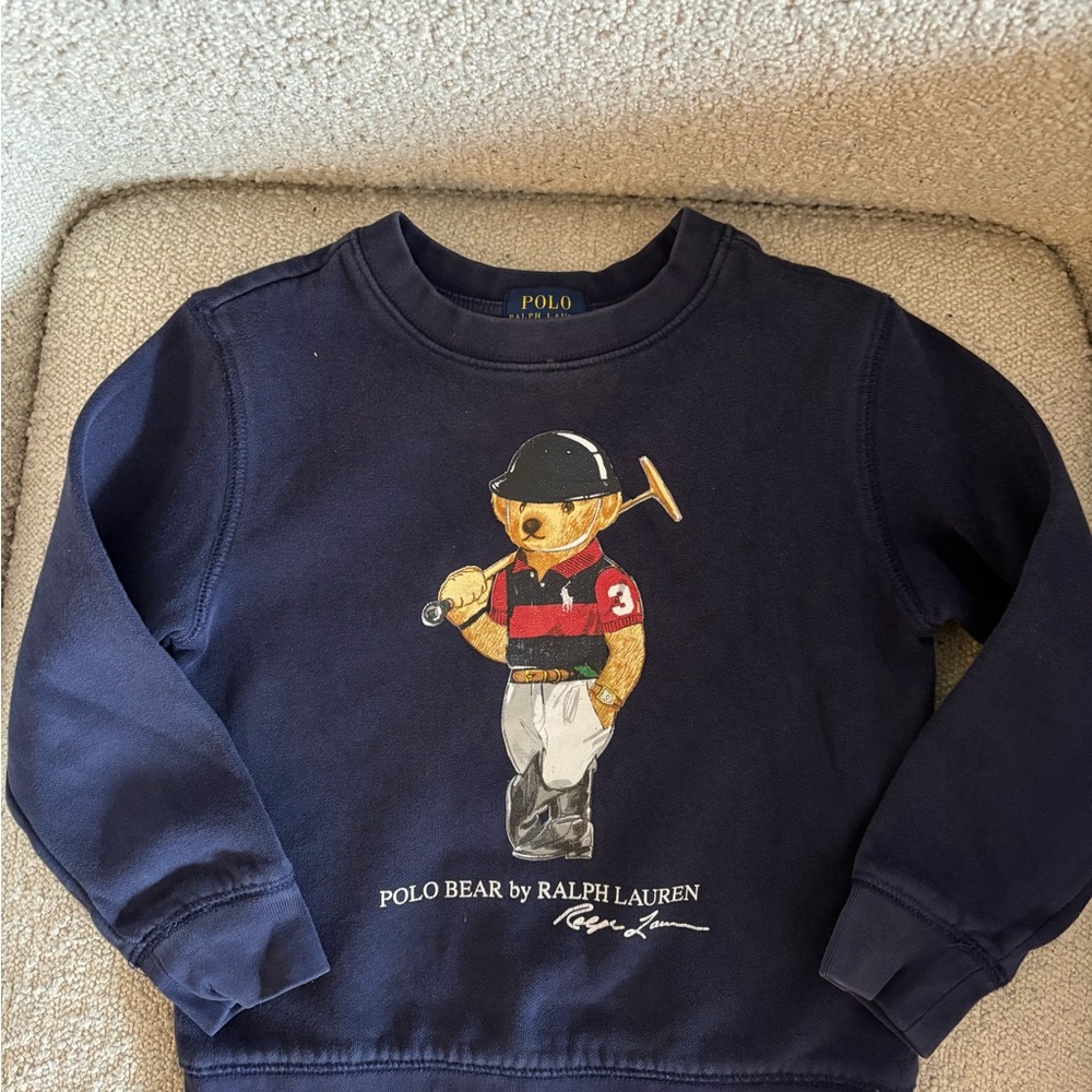 Polo by Ralph Lauren Navy Polo Bear Graphic Kids Sweatshirt
